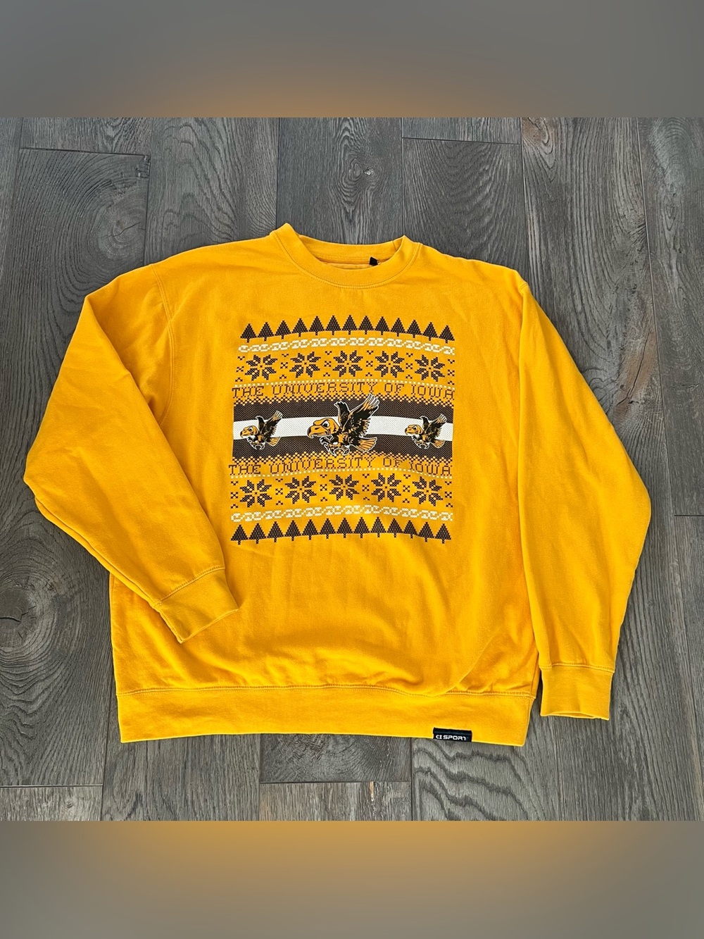 CI Sport Vintage Style University of Iowa Hawkeyes Sweatshirt Size XL
